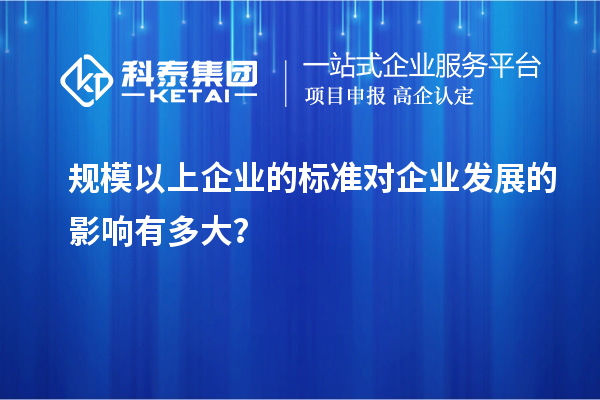 規模以上企業的標準對企業發展的影響有多大？