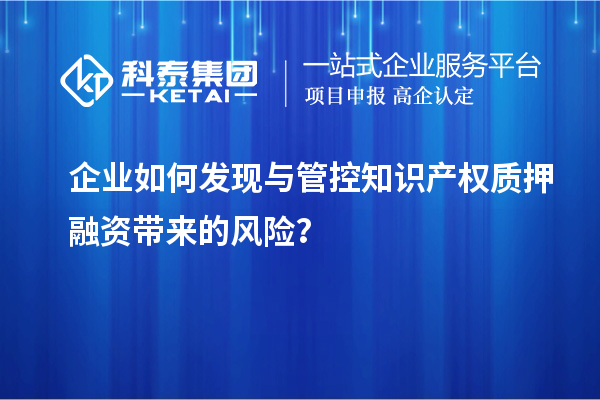 企業如何發現與管控知識產權質押融資帶來的風險？