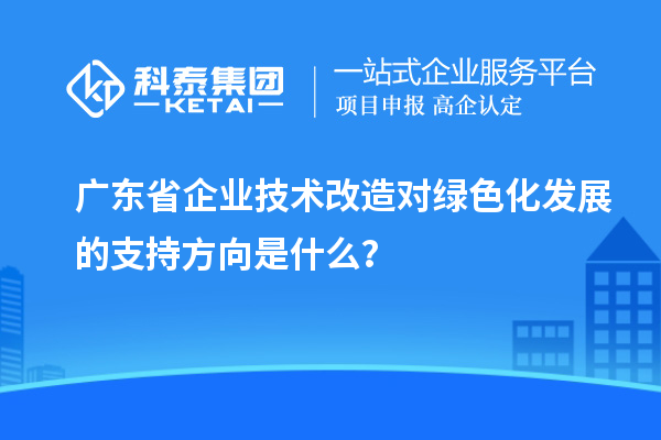 廣東省企業技術改造對綠色化發展的支持方向是什么？