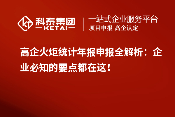 高企火炬統計年報申報全解析：企業必知的要點都在這！