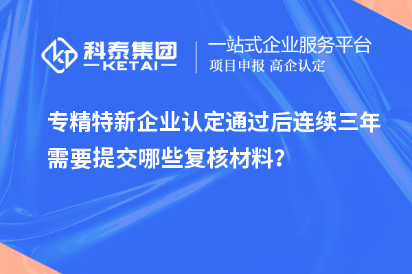 專精特新企業認定通過后連續三年需要提交哪些復核材料？