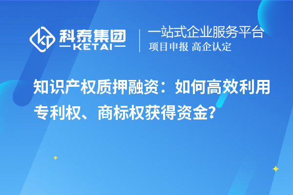 知識產權質押融資：如何高效利用專利權、商標權獲得資金？