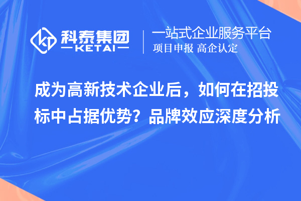 成為高新技術企業后，如何在招投標中占據優勢？品牌效應深度分析