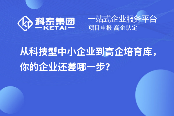 從科技型中小企業到高企培育庫，你的企業還差哪一步？