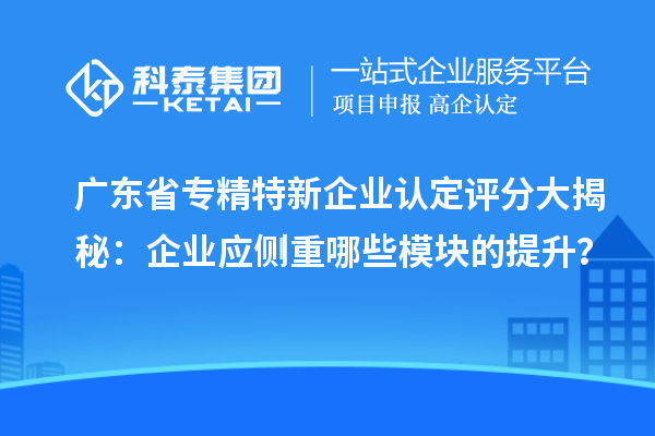 廣東省專精特新中小企業認定評分大揭秘：企業應側重哪些模塊的提升？