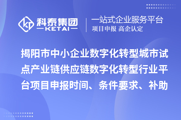 揭陽市中小企業數字化轉型城市試點產業鏈供應鏈數字化轉型行業平臺<a href=http://www.zh-tour.cn/shenbao.html target=_blank class=infotextkey>項目申報</a>時間、條件要求、補助獎勵