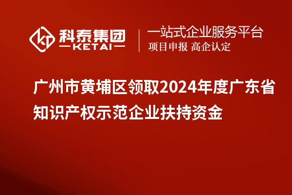 廣州市黃埔區領取2024年度廣東省知識產權示范企業扶持資金